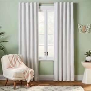 84" Blackout Mini Striped Kids' Panel Beige - Pillowfort: 42x84